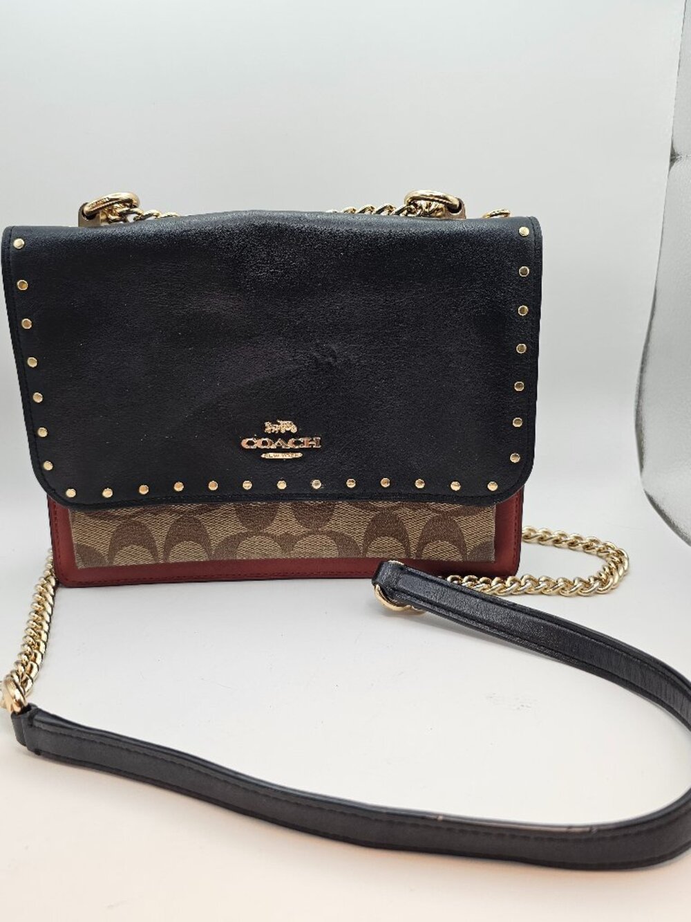Coach Klare Crossbody 90400 • Signature Canvas & Calf Leather - COA